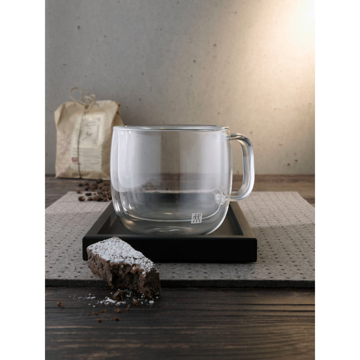 ZWILLING Sorrento Plus Double Wall Glassware 2-pc Espresso Glass Mug Set, Double Wall