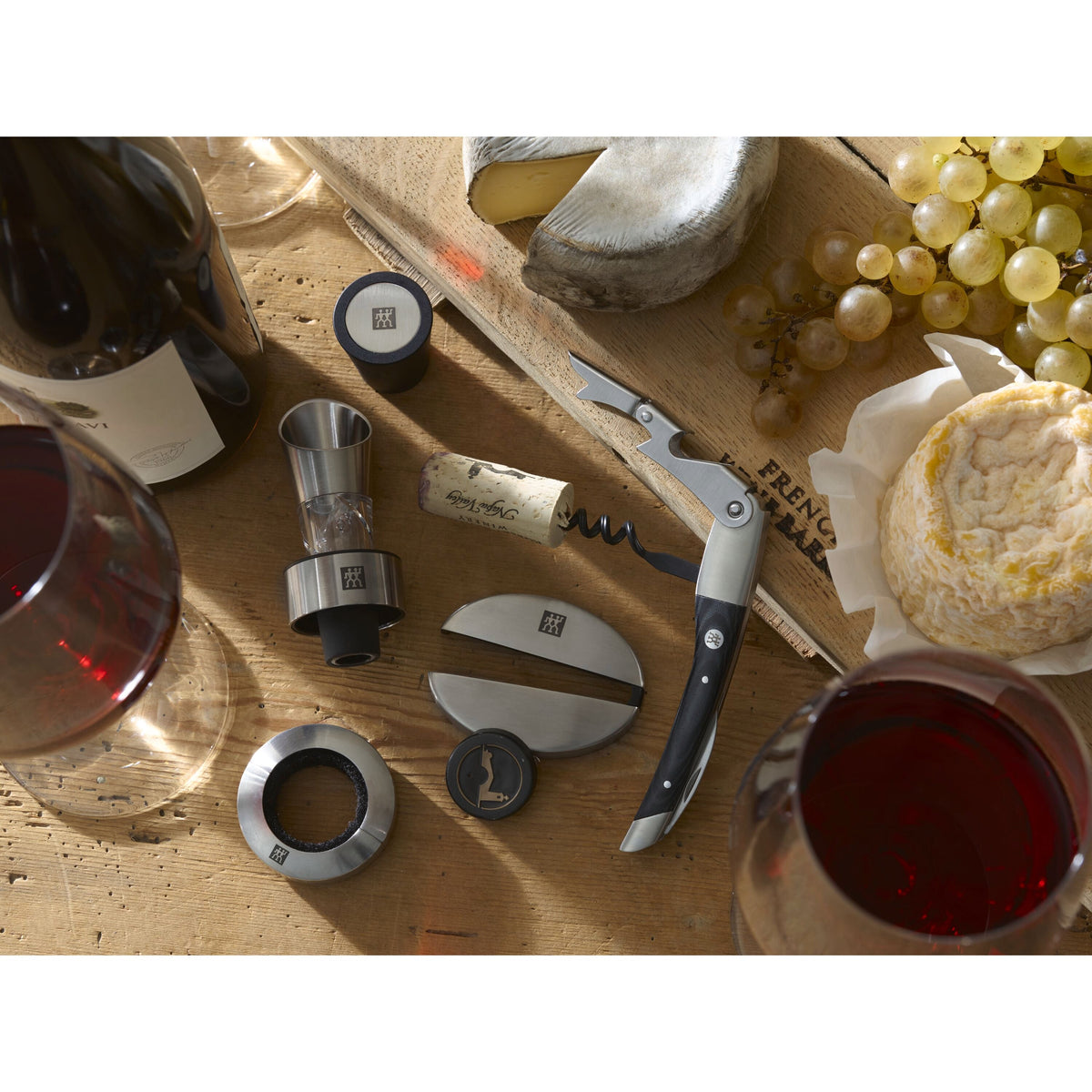 ZWILLING Sommelier Accessories 4-pc, 4-pc Sommelier 18/10 Stainless Steel Wine Tool Set