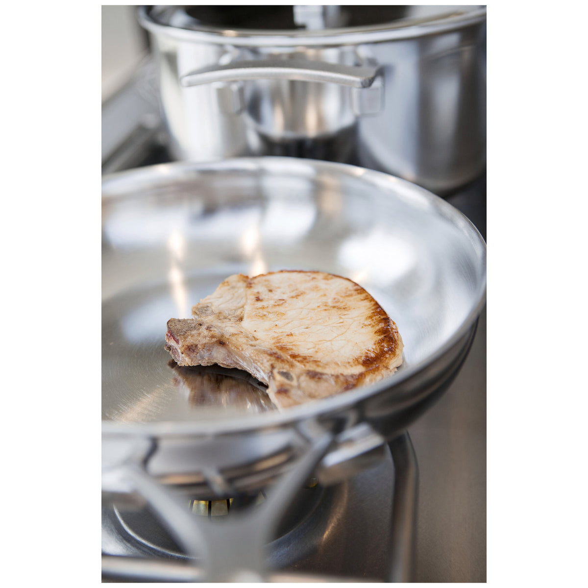 Demeyere Industry 5 8-inch, 18/10 Stainless Steel, Frying Pan
