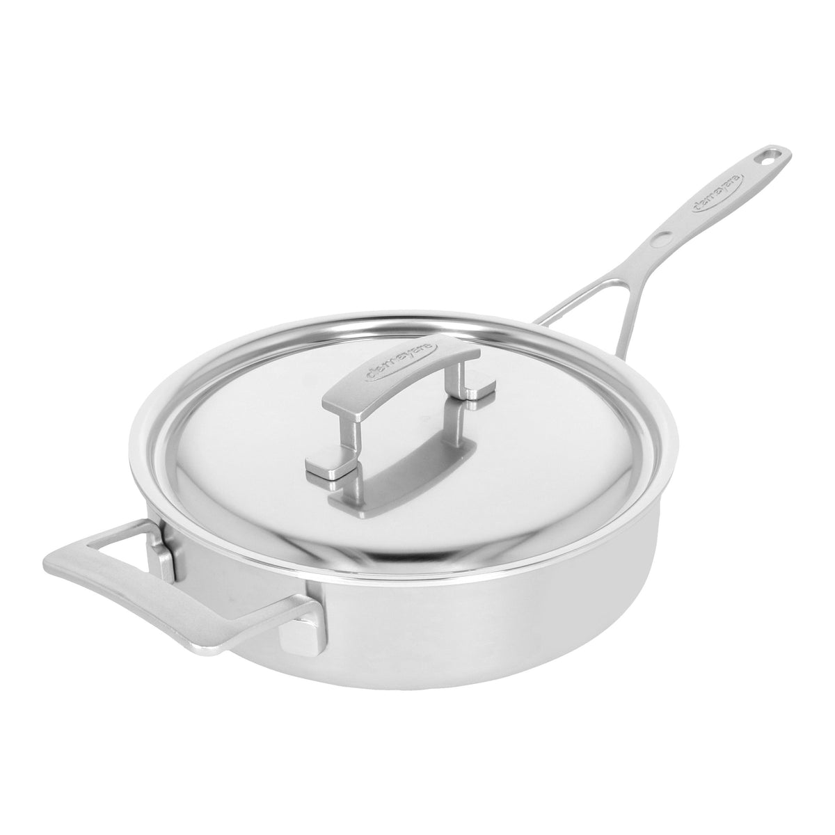 Demeyere Industry 5 3 qt Sauté Pan With Helper Handle And Lid, 18/10 Stainless Steel