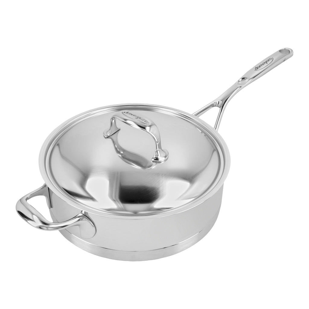 Demeyere Atlantis 3 qt Sauté Pan With Helper Handle And Lid, 18/10 Stainless Steel