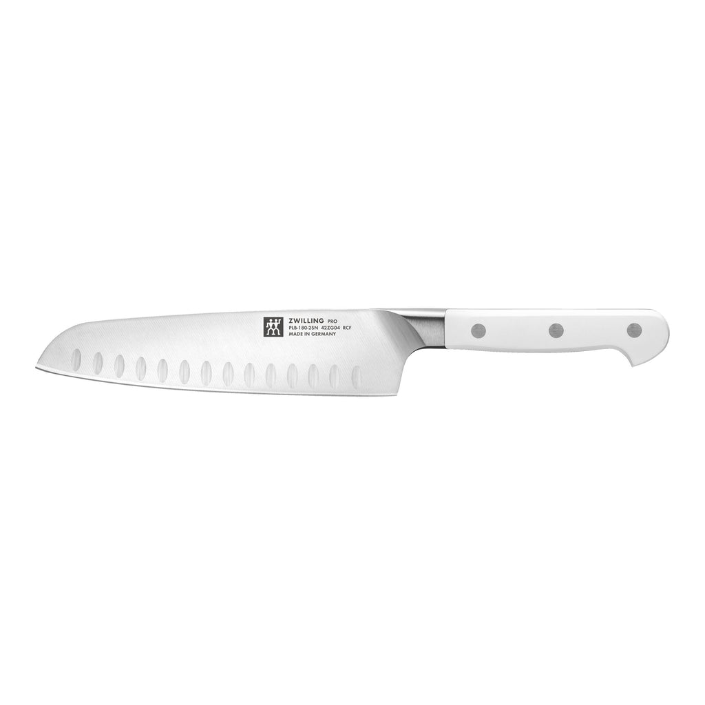 ZWILLING Pro le blanc 7-inch, Hollow Edge Slim Santoku Knife
