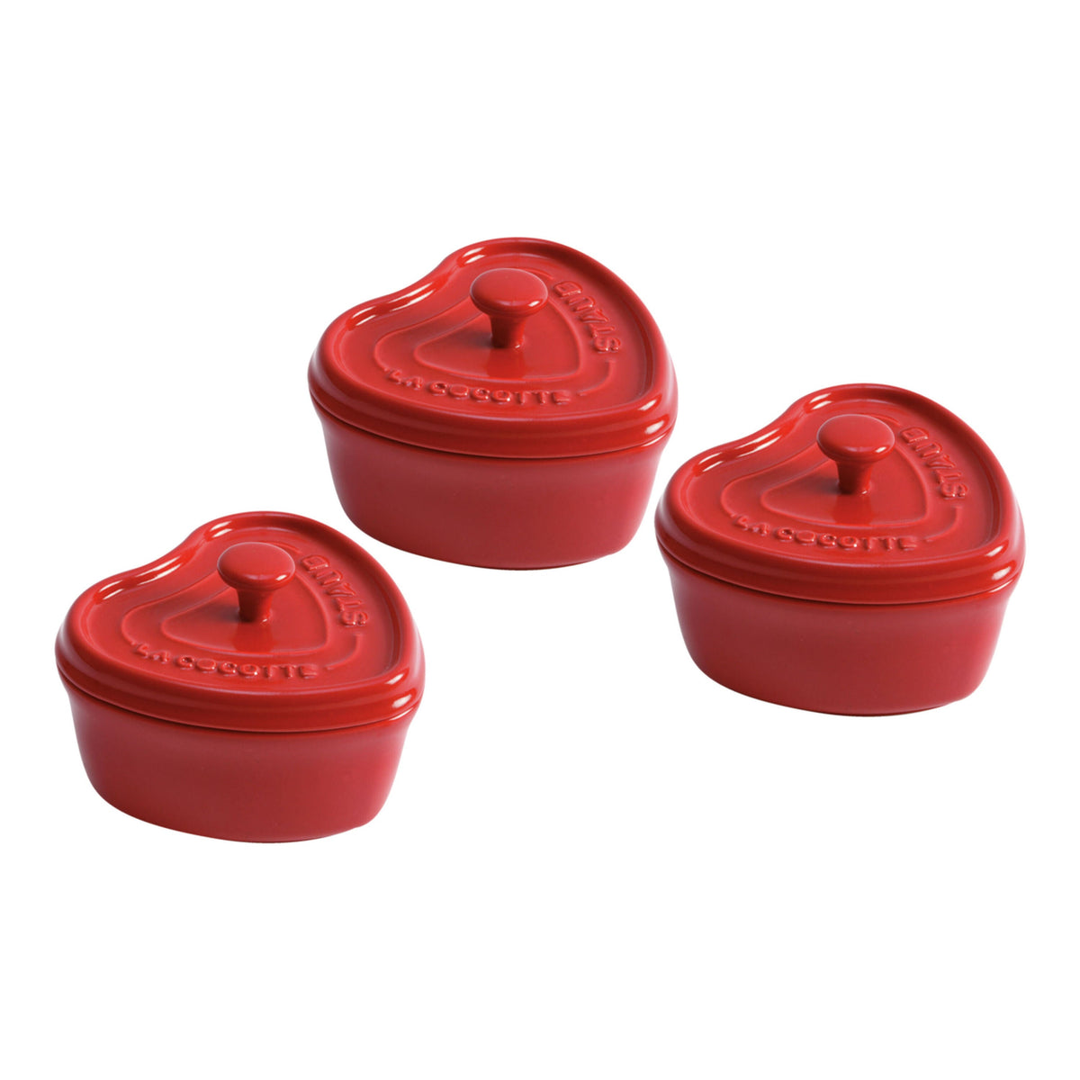 3-pc, Mini Heart Dutch Oven Set, Mixed Colors
