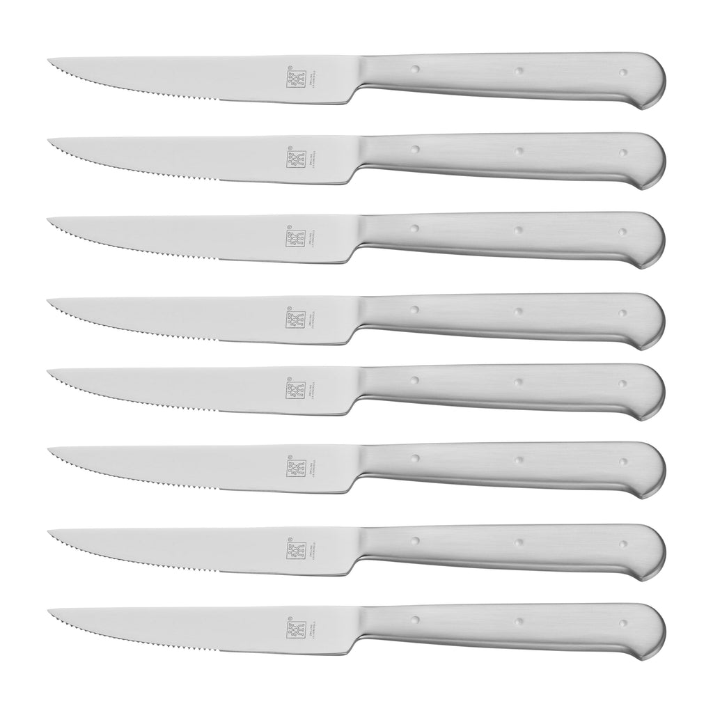 ZWILLING Steak Sets 8-pc, 18/10 Stainless Steel Porterhouse Steak Knife Set In Black Presentation Box