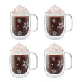 ZWILLING Sorrento Double Wall Glassware 4-pc Coffee Glass Mug Snowflake Set