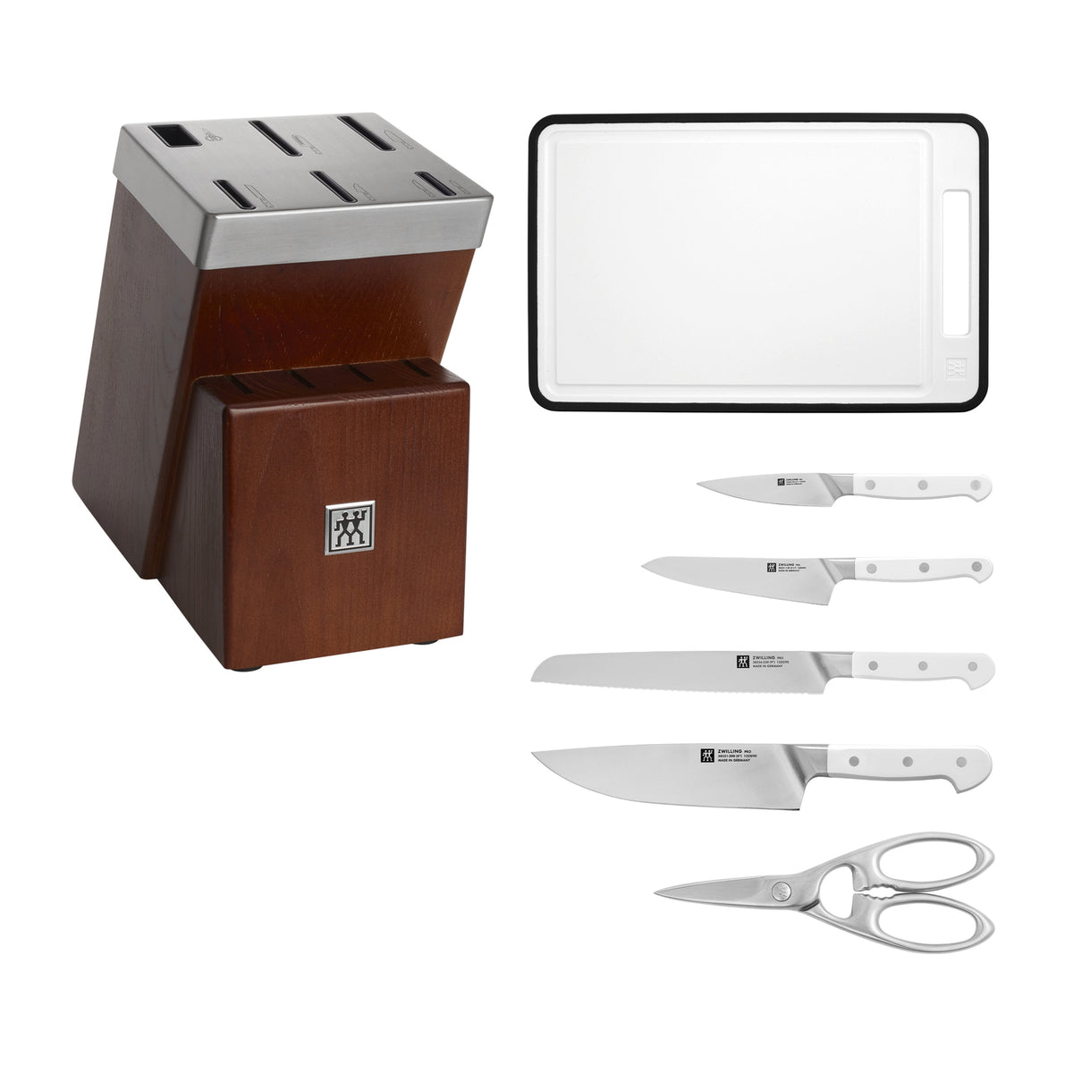 ZWILLING Pro le blanc 7-pc, Self Sharpening Knife Block Set