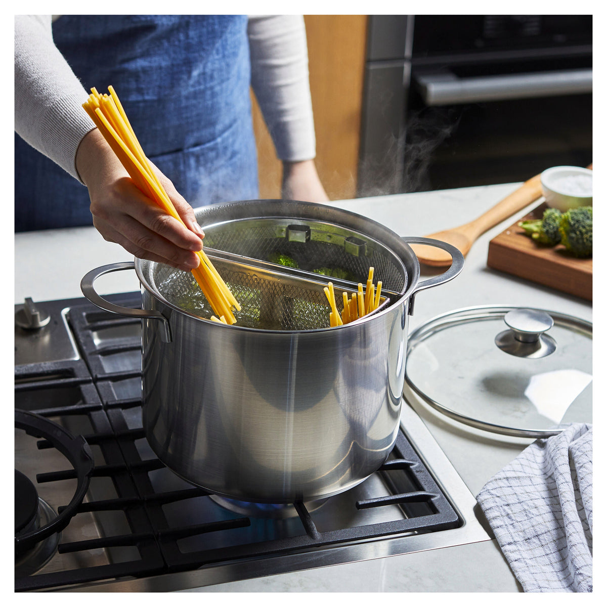 Demeyere RESTO 3 8.5 qt Multi Pot, 18/10 Stainless Steel