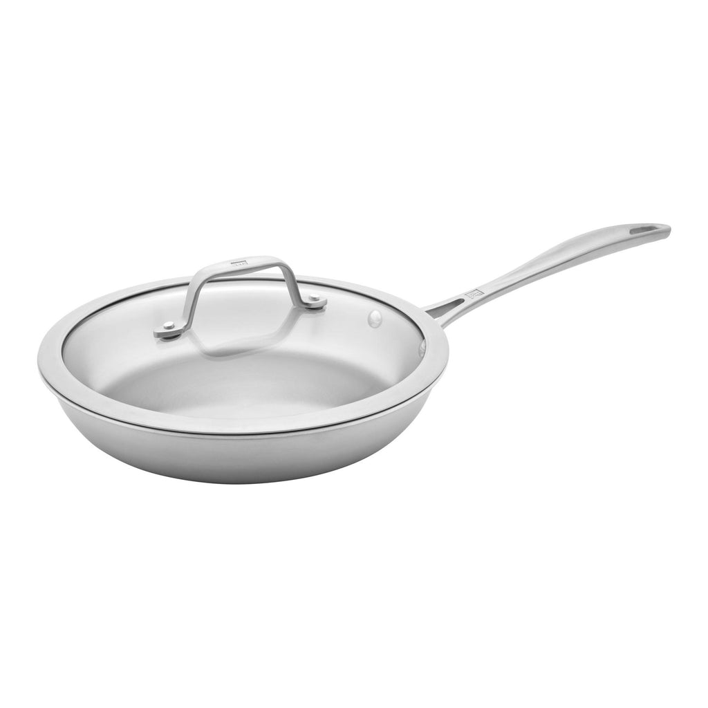 ZWILLING Spirit Stainless 3 Ply, 9.5-inch, 18/10 Stainless Steel, Frying Pan With Glass Lid