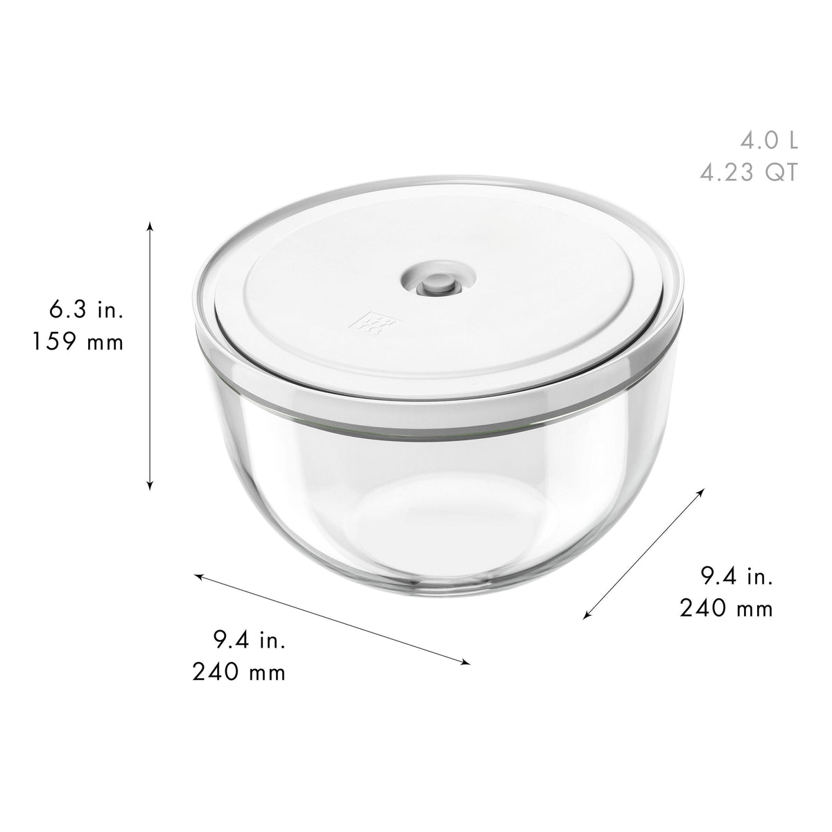 ZWILLING Fresh & Save BOWLS glass / M/L Vacuum Starter Set, 9-pc