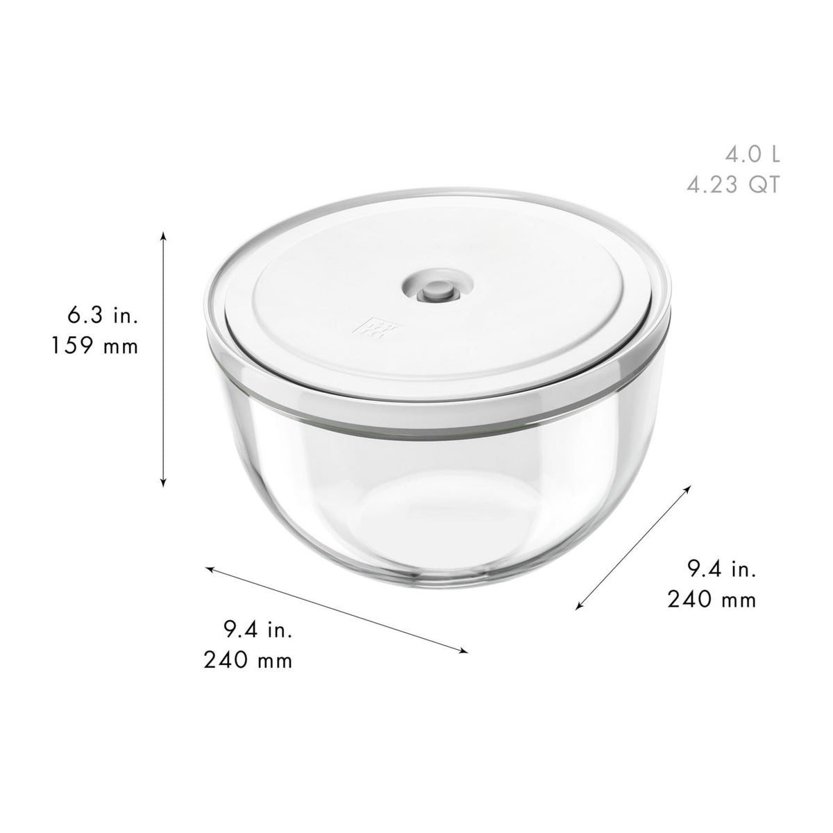 ZWILLING Fresh & Save BOWLS Vacuum bowl L / 24 cm, glass