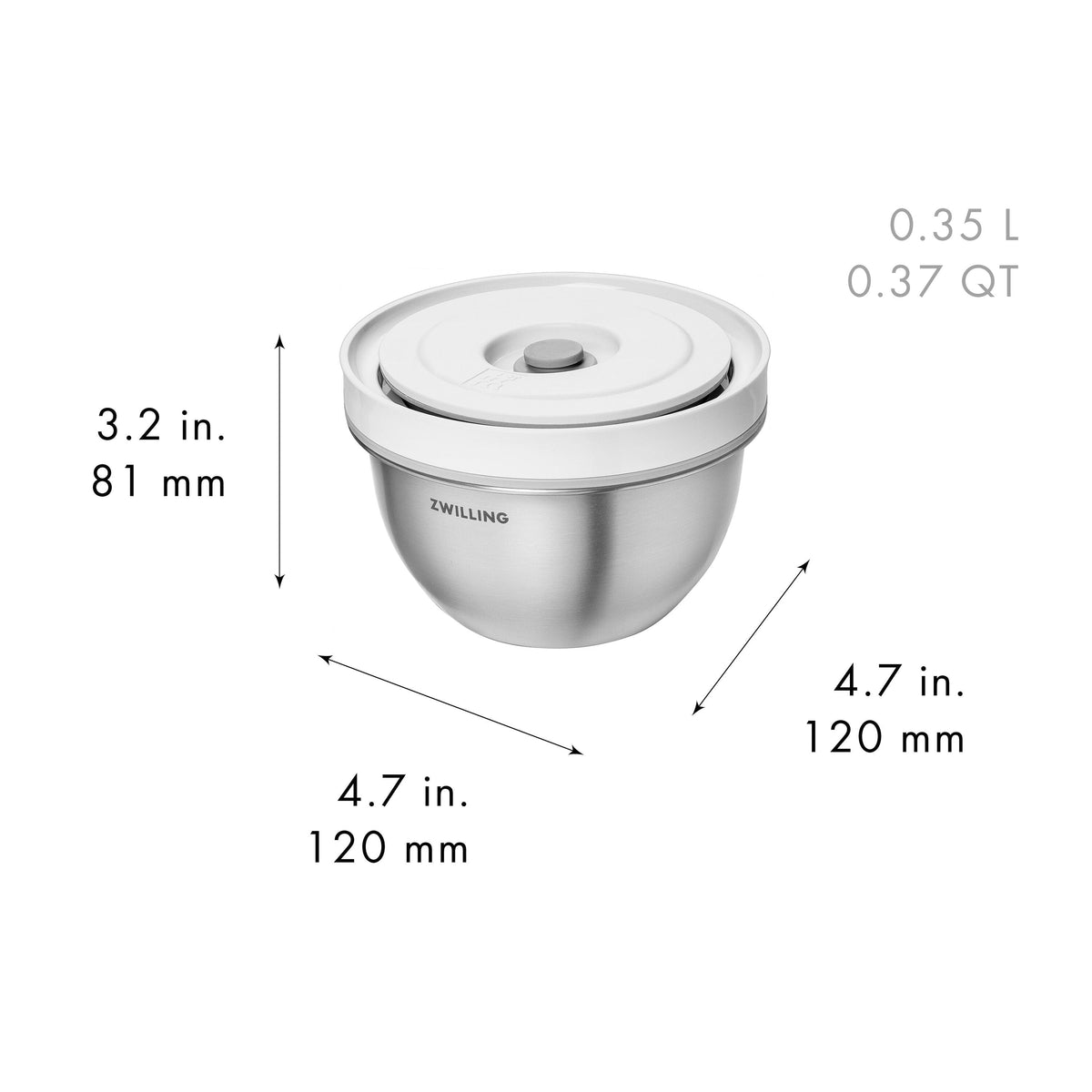 ZWILLING Fresh & Save BOWLS Vacuum bowl L / 24 cm, stainless steel