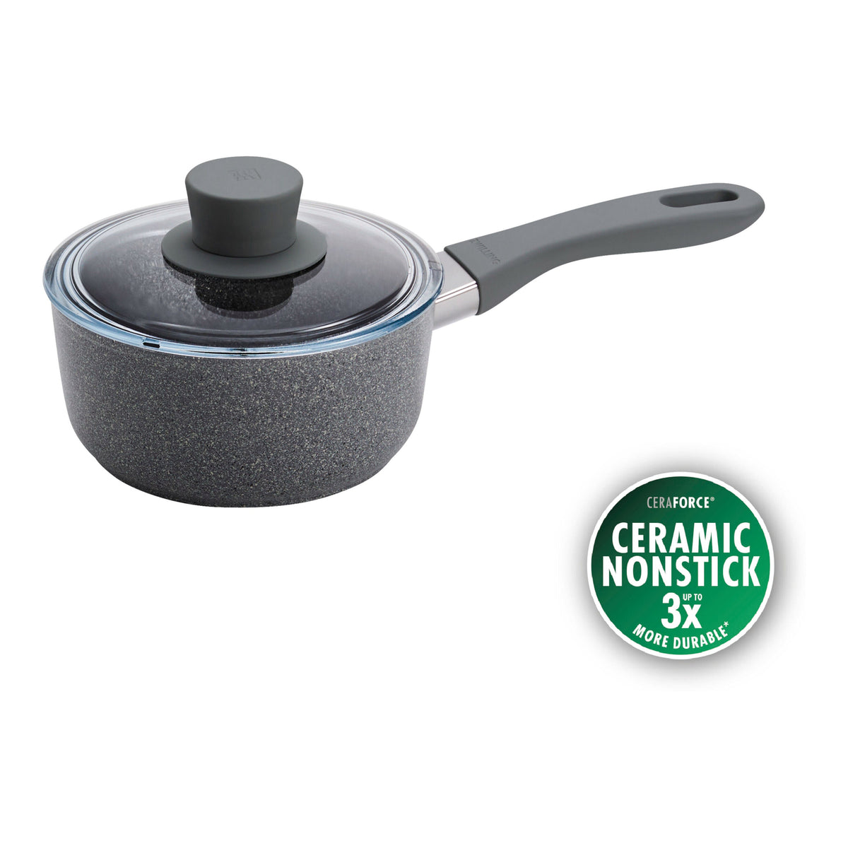 ZWILLING Parma Plus Ceramic 1.5 qt, Aluminum, Ceramic Nonstick Saucepan With Lid Ceramic Coating