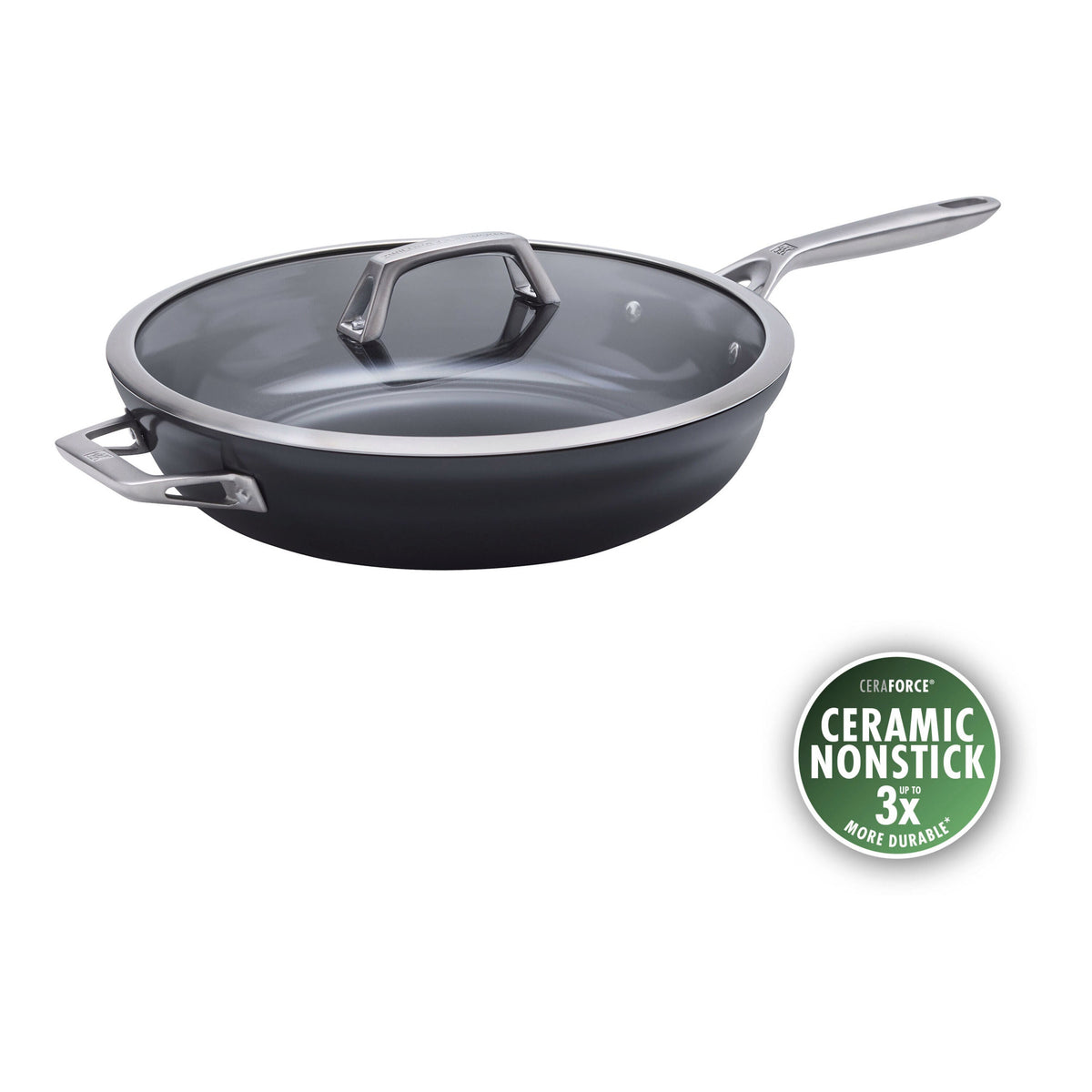 ZWILLING Motion Ceramic 5 qt, Hard Anodized Ceramic Nonstick Deep Fryer Ceramic Coating