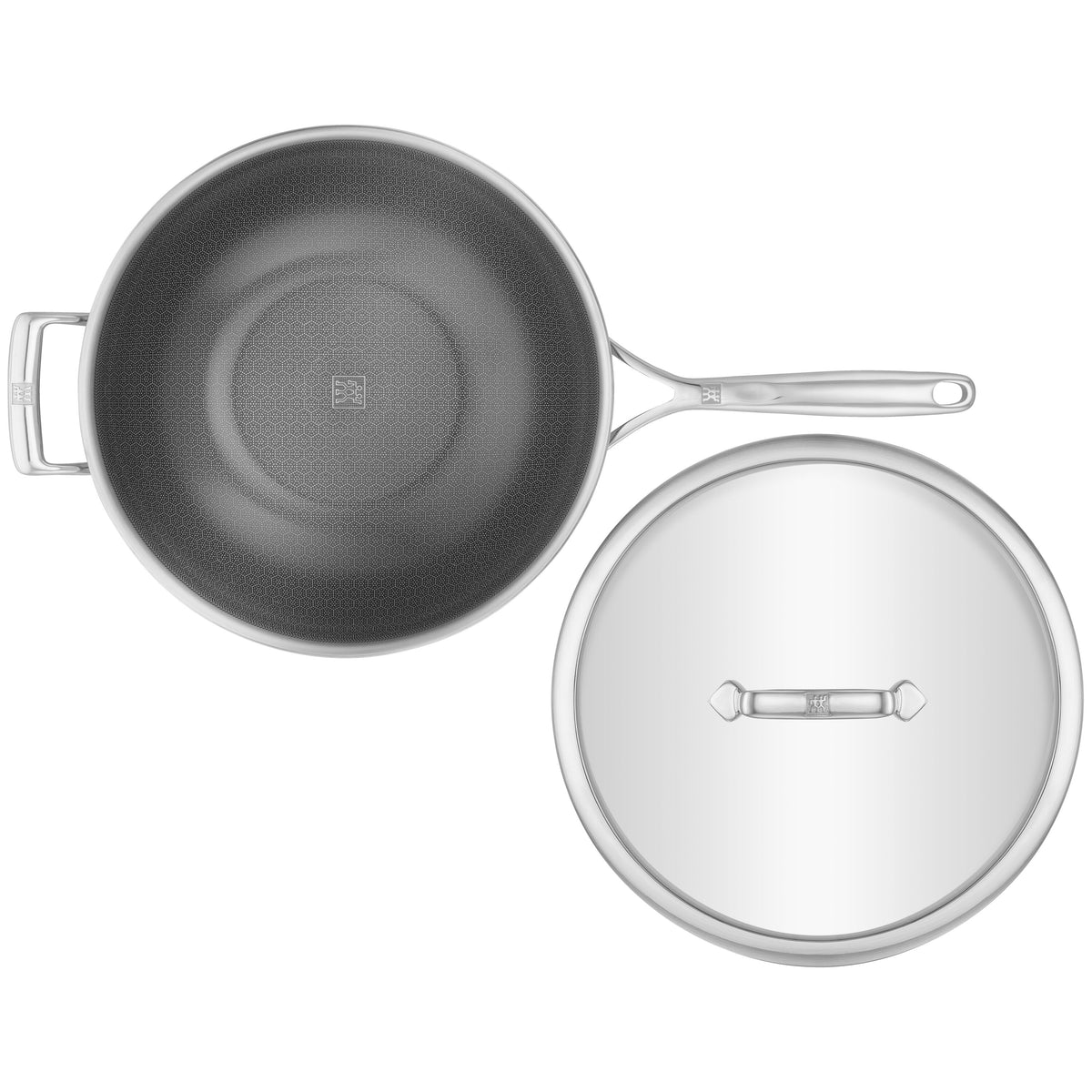 ZWILLING Peak 12-inch, 18/10 Stainless Steel, Wok With Lid Ceramic Hybrid