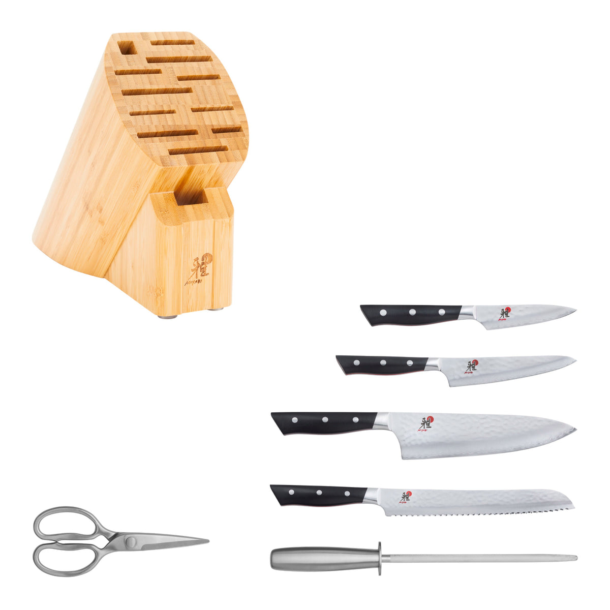 MIYABI HISHO 7-pc, Knife block set