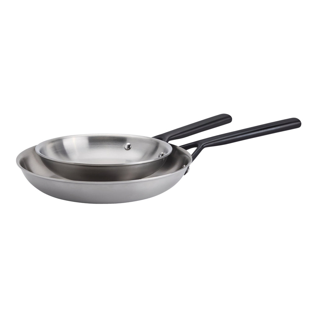 ZWILLING MIlano Stainless Steel 2-pc, Stainless Steel Fry Pan Set
