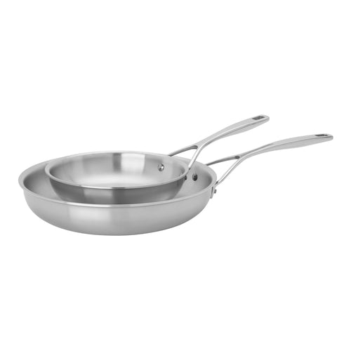Demeyere Essential 5 2-pc, 18/10 Stainless Steel, Frying Pan Set