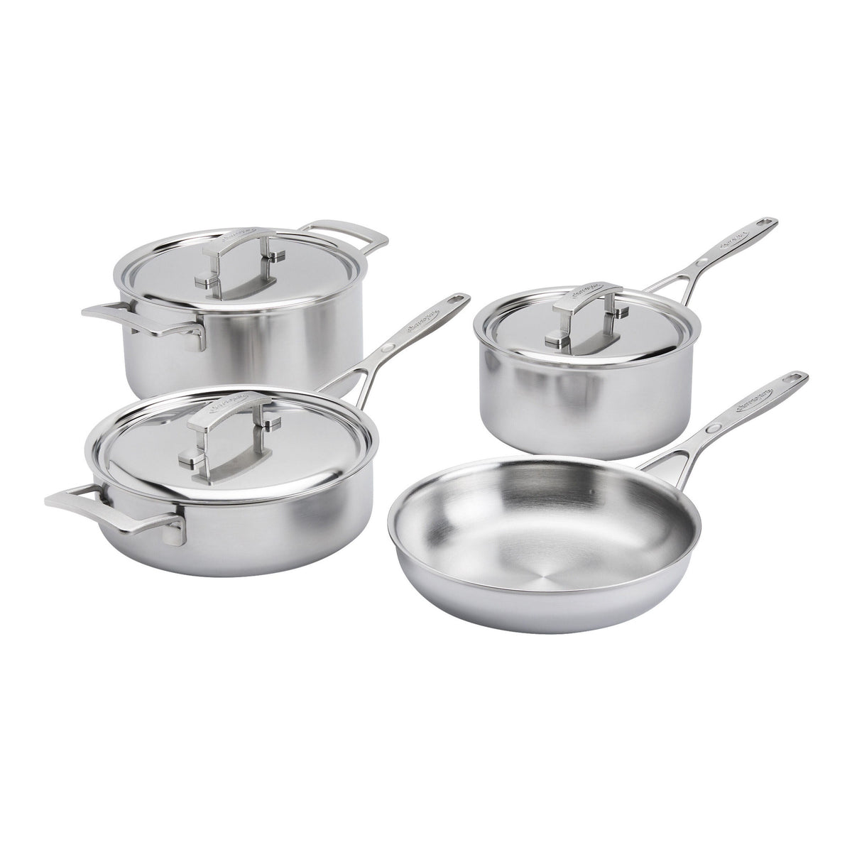 Demeyere Industry 5 7-pc, 18/10 Stainless Steel, Pots And Pans Set