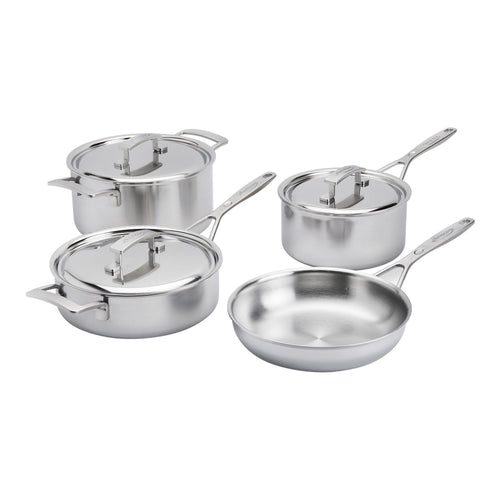 Demeyere Industry 5 7-pc, 18/10 Stainless Steel, Pots And Pans Set