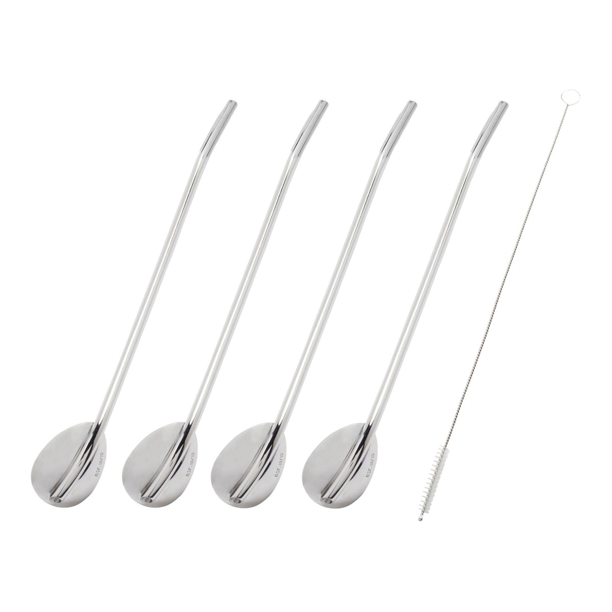 ZWILLING Flatware Accessories 5-pc, Spoon Straw Set With Cleaning Brush