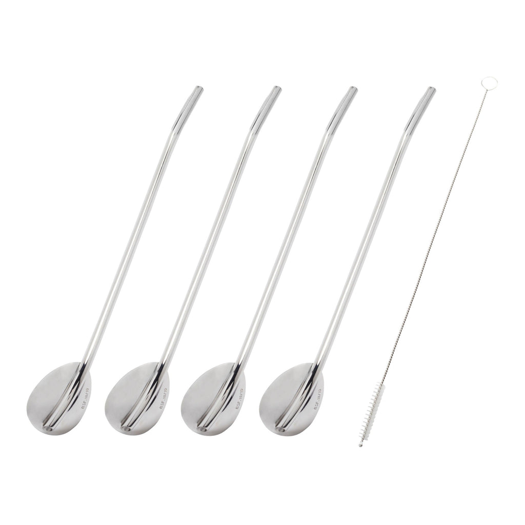 ZWILLING Flatware Accessories 5-pc, Spoon Straw Set With Cleaning Brush