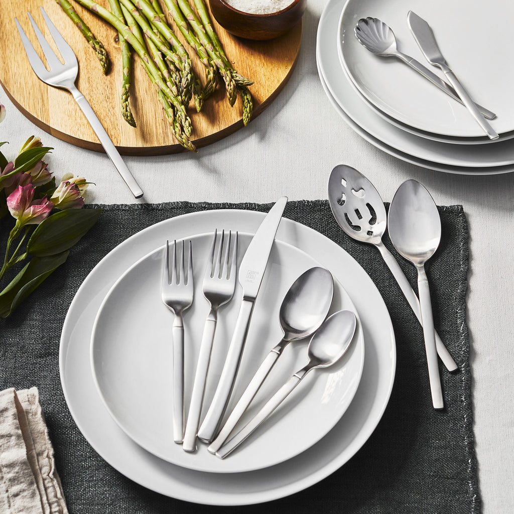ZWILLING Opus (matted) 45-pc Opus Satin Flatware Set, 18/10 Stainless Steel