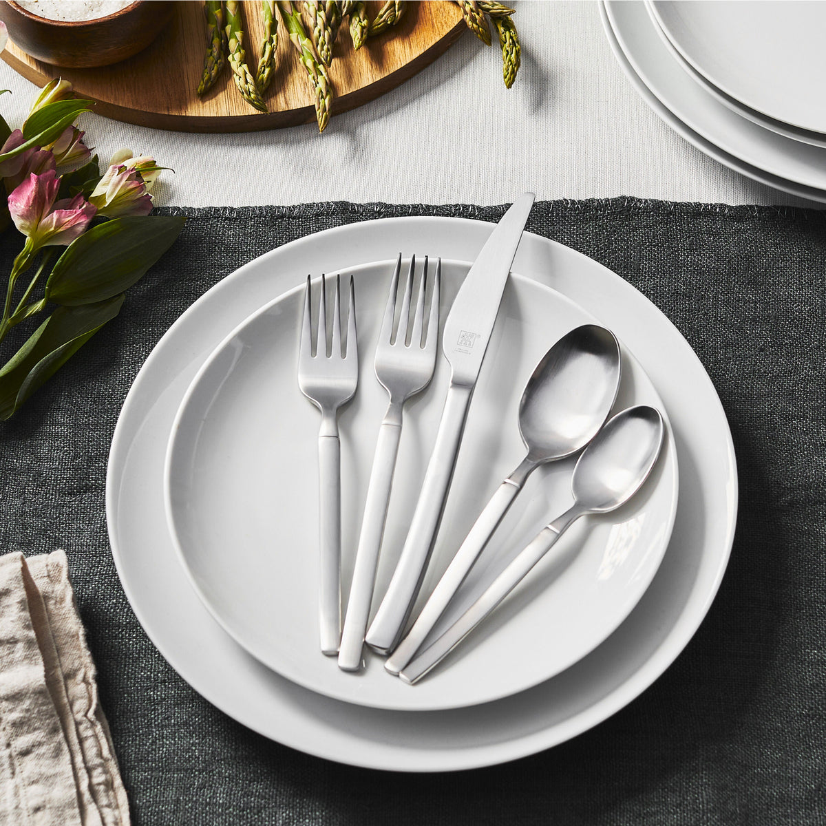 ZWILLING Opus (matted) 45-pc Opus Satin Flatware Set, 18/10 Stainless Steel