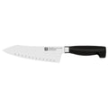 ZWILLING Four Star Rocking Santoku Knife 7 inch, hollow edge