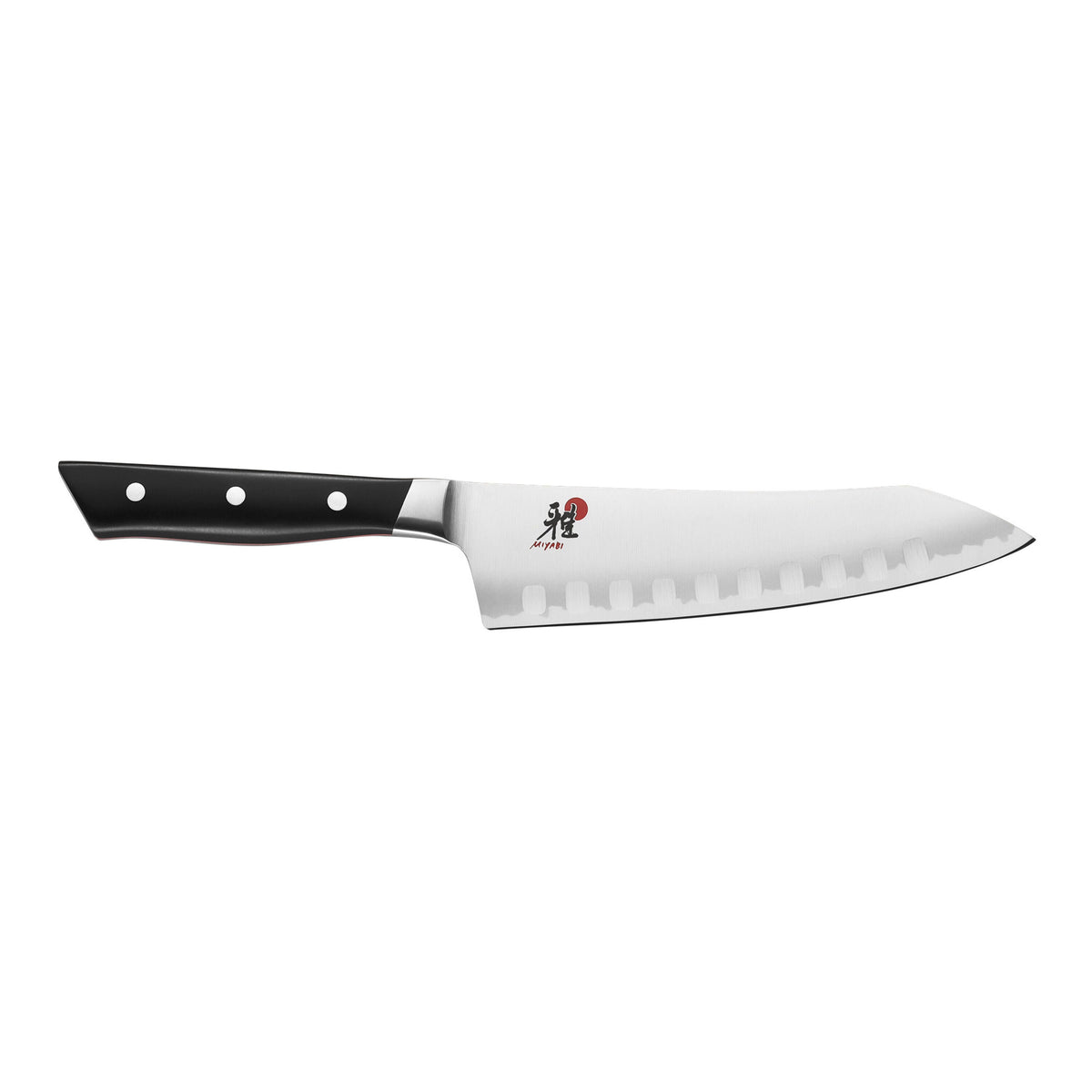 MIYABI Evolution 7-inch Rocking Santoku, Hollow Edge