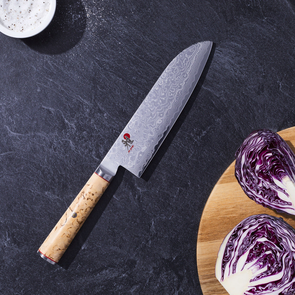 MIYABI Birchwood SG2 7-inch, Fine Edge Santoku Knife