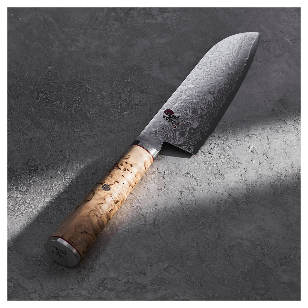 MIYABI Birchwood SG2 7-inch, Fine Edge Santoku Knife