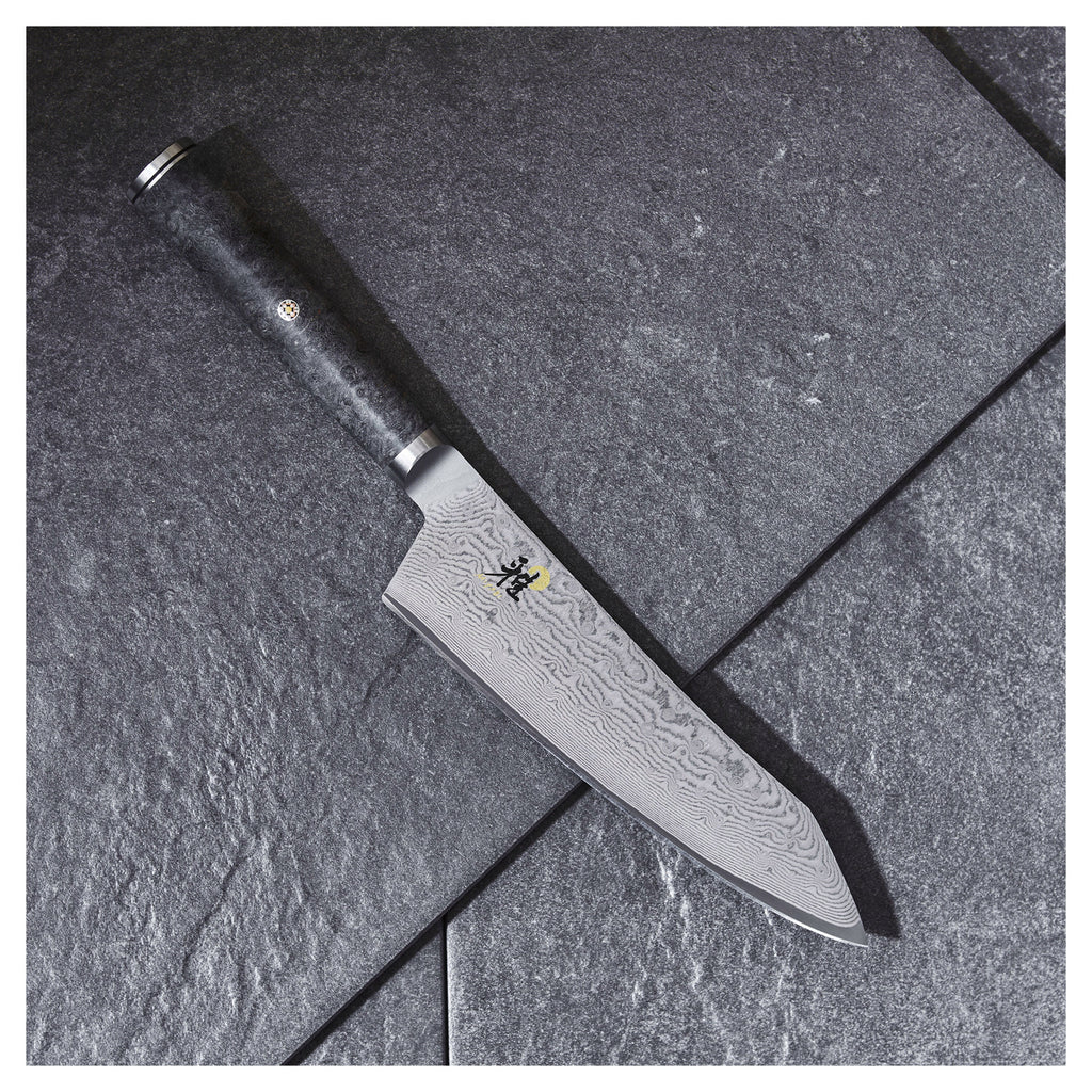 MIYABI BLACK 5000MCD67 7-inch Rocking Santoku, Fine Edge