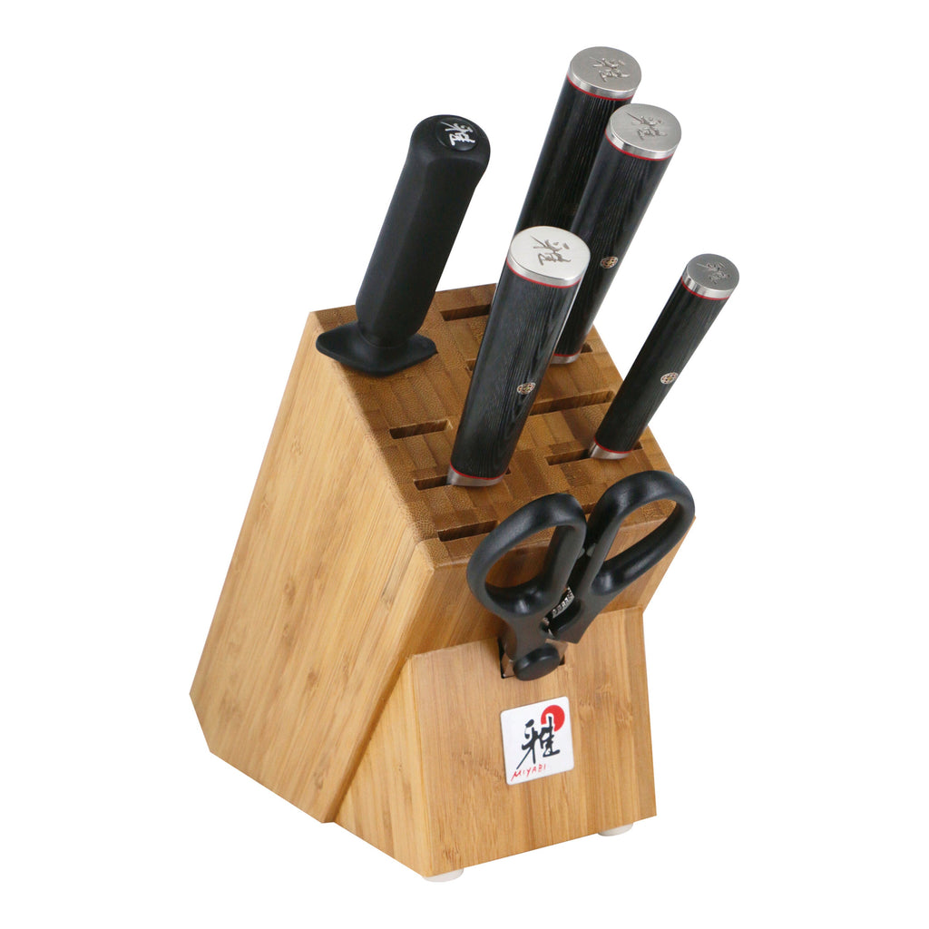 MIYABI KAIZEN II 5000FCD 7-pc, Knife block set