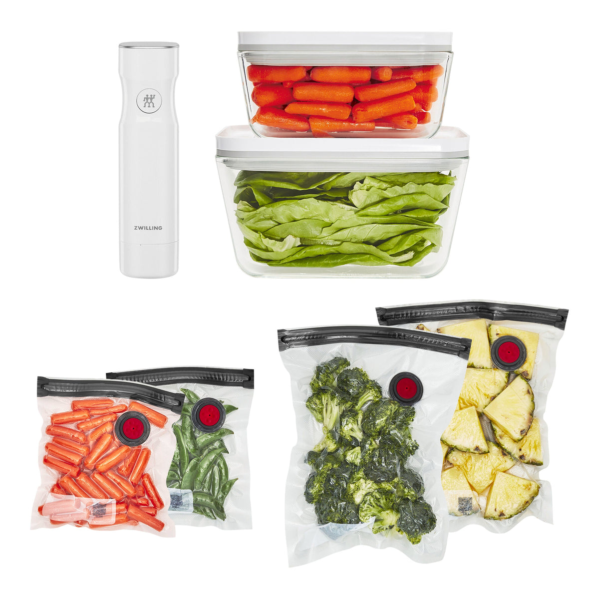 ZWILLING Fresh & Save glass / M/L Vacuum Starter Set, 7-pc