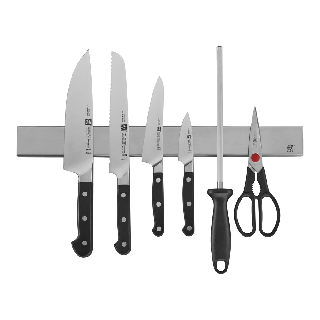 ZWILLING Pro 7-pc, Set with 17.5" Stainless Magnetic Knife Bar