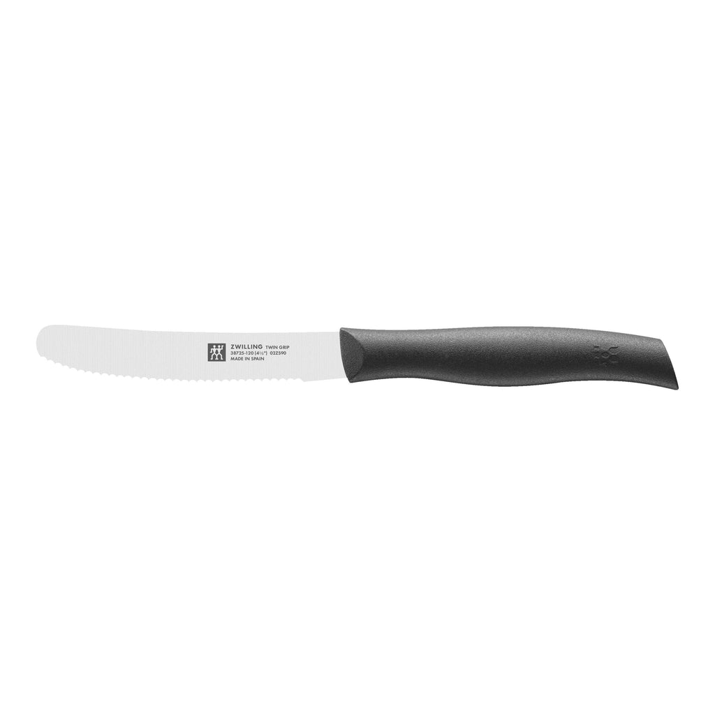 ZWILLING TWIN Grip 4.5-inch Utility Knife Red, Serrated Edge
