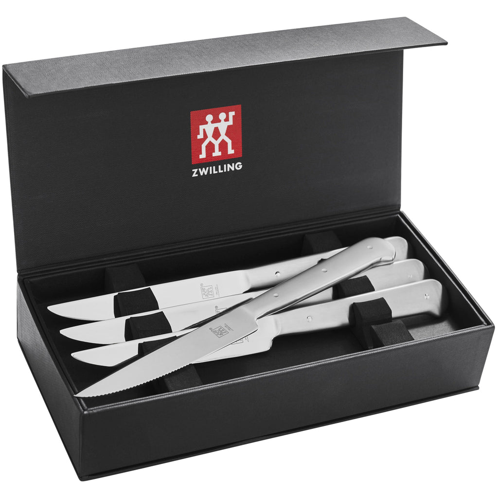 ZWILLING Steak Sets 8-pc, 18/10 Stainless Steel Porterhouse Steak Knife Set In Black Presentation Box