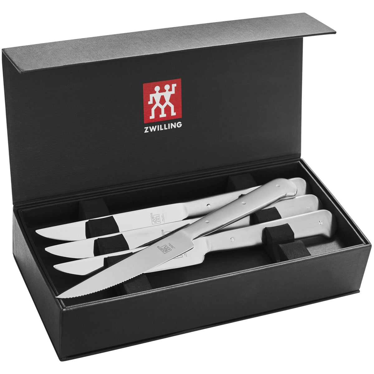 ZWILLING Steak Sets 8-pc, 18/10 Stainless Steel Porterhouse Steak Knife Set In Black Presentation Box