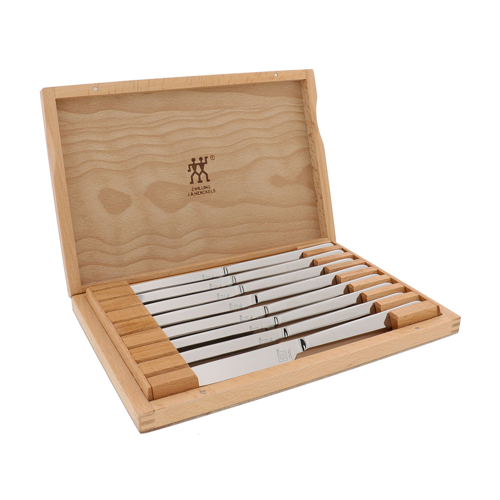 ZWILLING Steak Sets Stainless Steel Steak Knife Set with Wood Presentation Case