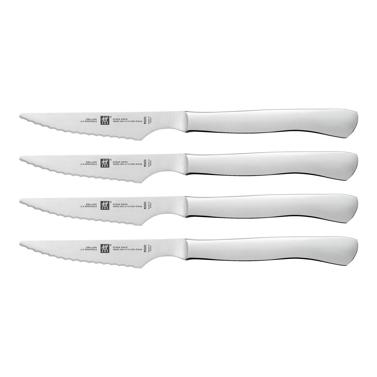 ZWILLING Steak Sets 4-pc, Stainless Steel Serrated Steak Knife Set