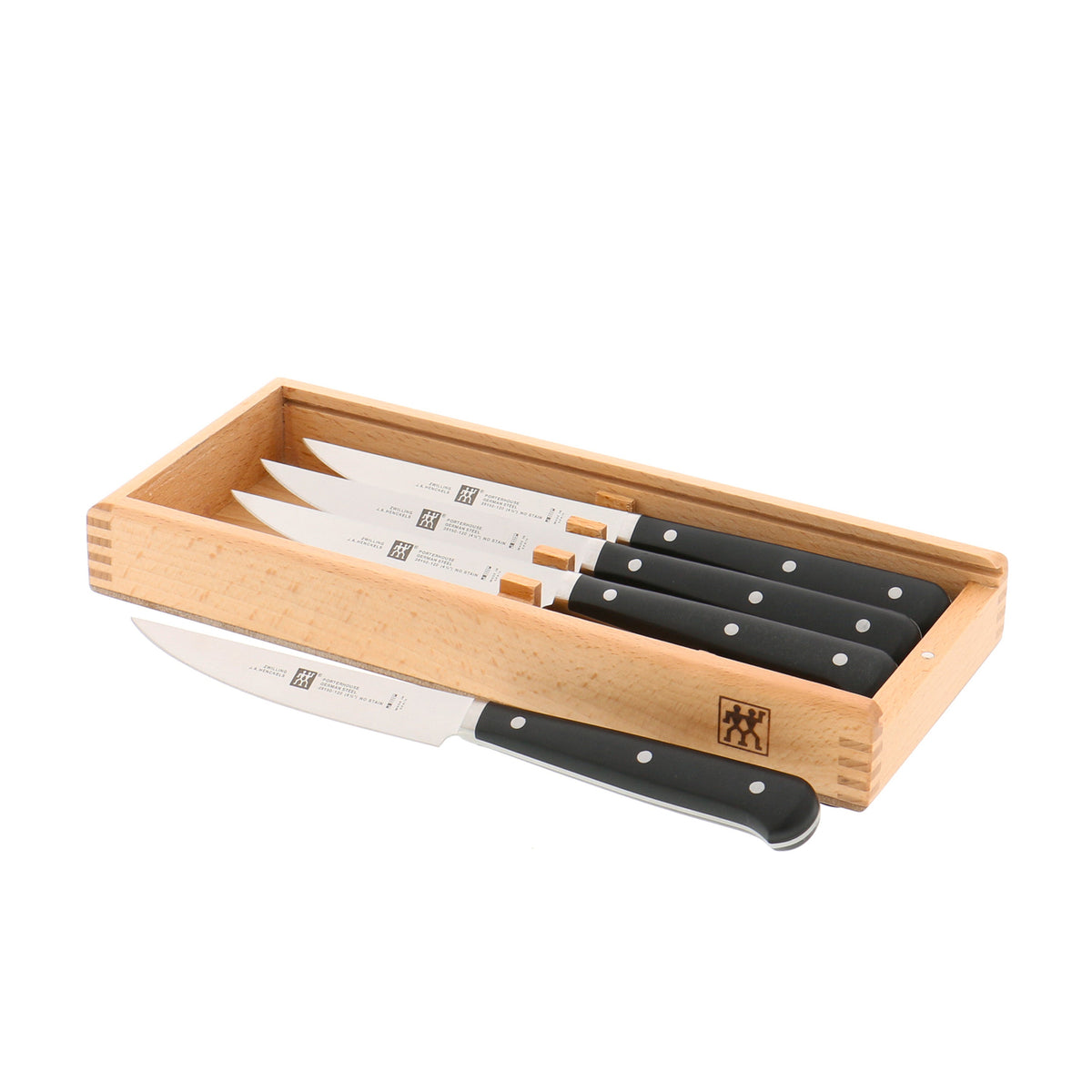 ZWILLING Steak Sets 4-pc, Porterhouse Steak Knife Set In Beechwood Box