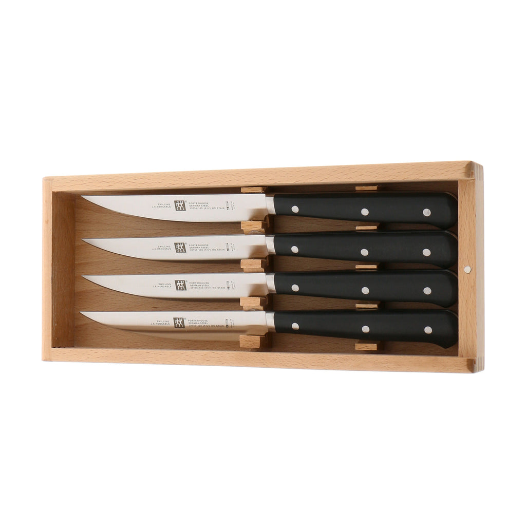 ZWILLING Steak Sets 4-pc, Porterhouse Steak Knife Set In Beechwood Box
