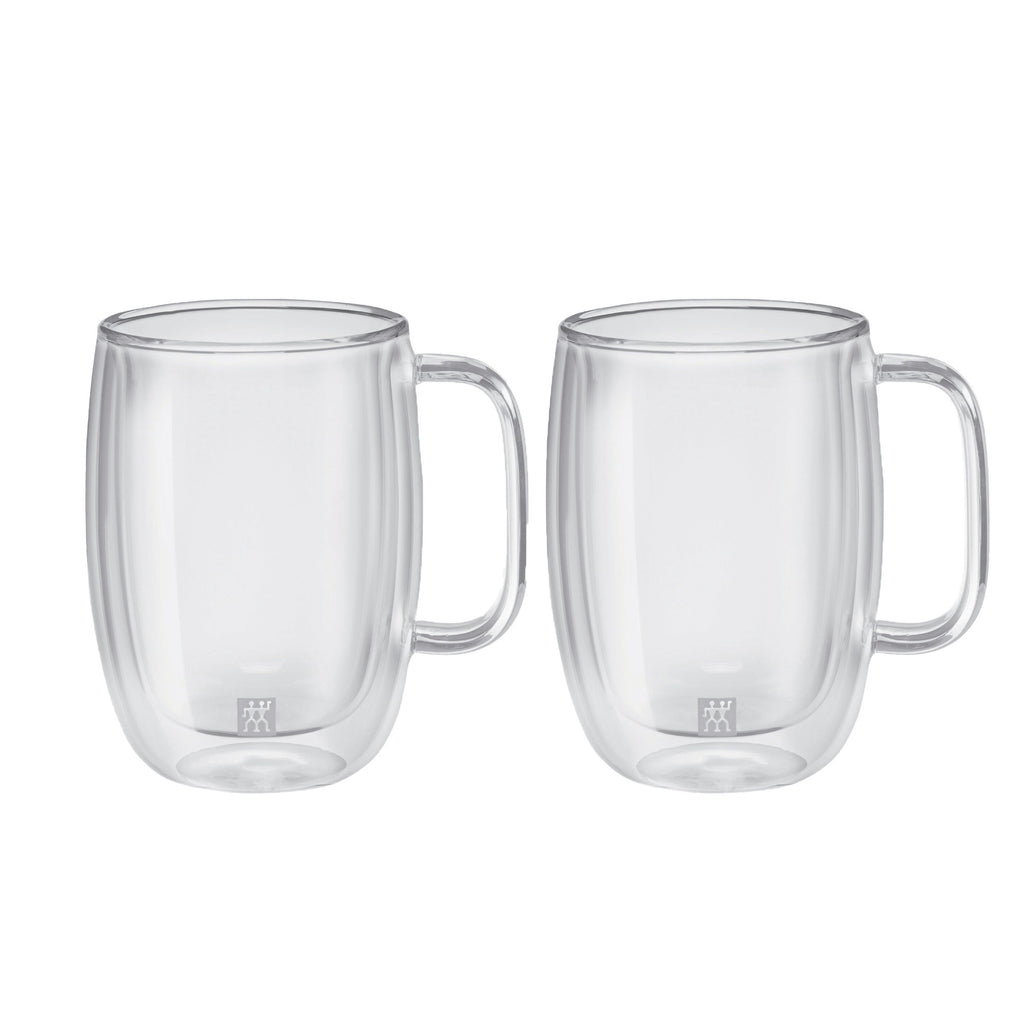 ZWILLING Sorrento Plus Double Wall Glassware 15-oz-/-2-pc Latte Glass Mug Set