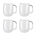 ZWILLING Sorrento Plus Double Wall Glassware 12-oz-/-4-pc Mug Set