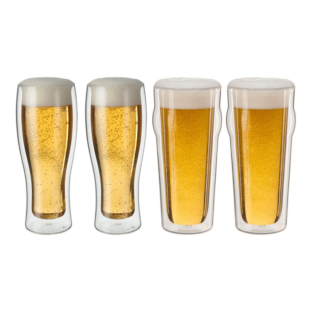 ZWILLING Sorrento Double Wall Glassware 4-pc, Beer Glass Set