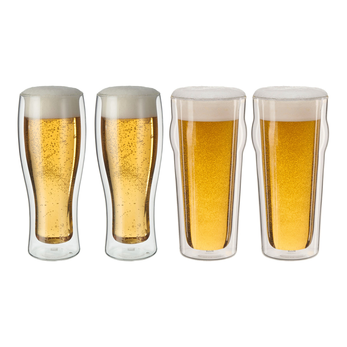 ZWILLING Sorrento Double Wall Glassware 4-pc, Beer Glass Set