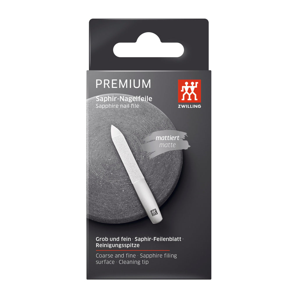 ZWILLING PREMIUM Sapphire Nail File - Matt Stainless Steel