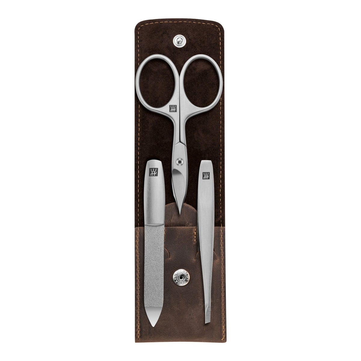 ZWILLING PREMIUM 3-pc, Leather Manicure Pedicure Set With Combination Nail Scissors