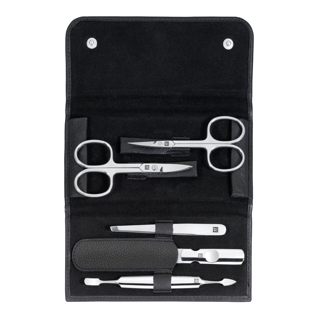 ZWILLING CLASSIC 5-pc, Leather Manicure Pedicure Set With Nail Scissors