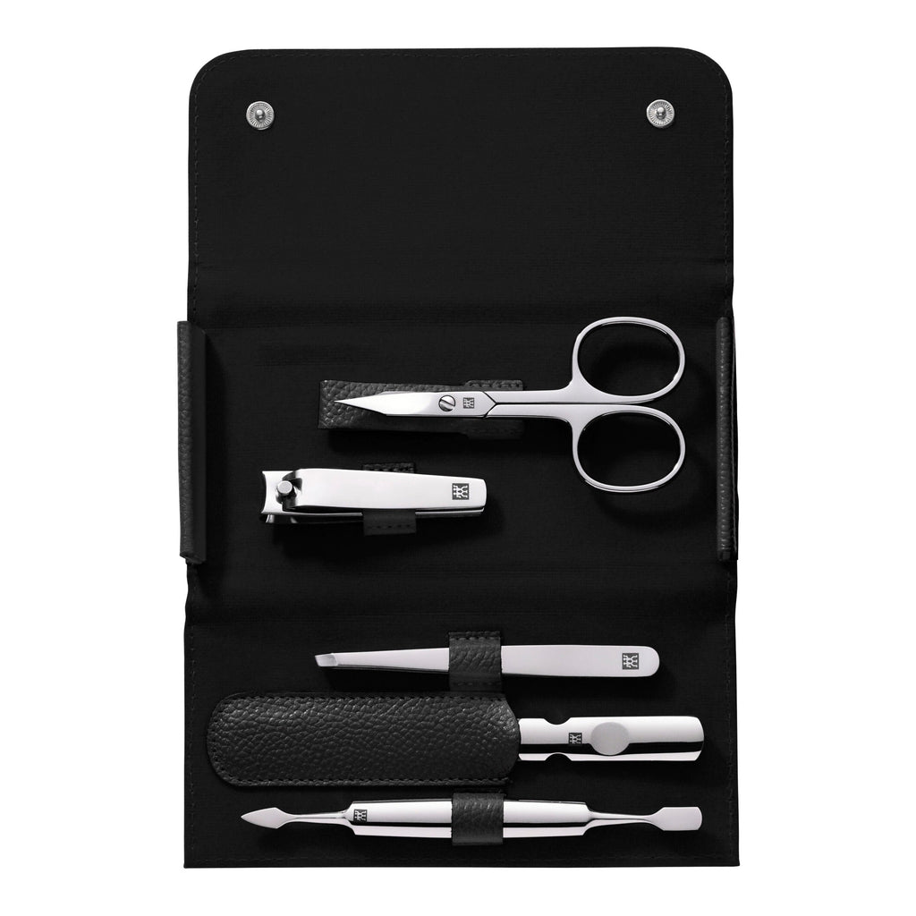 ZWILLING CLASSIC 5-pc, Leather Manicure Pedicure Set With Nail Clippers